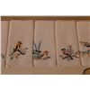 Image 3 : (6) Vintage Bird Themed Cloth Napkins Set in Box