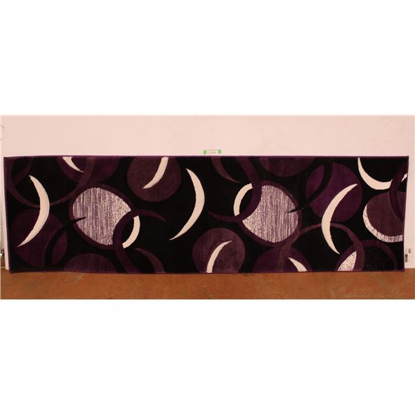 Purple Geometric Runner Carpet - 27" x 91"