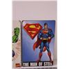 Image 3 : (2) Metal Signs: Hulk & Superman - 8" x 12"