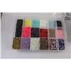 Image 4 : Arts & Crafts Supplies in Plastic Storage Boxes with 10.5" x 10.5" x 10" Tote