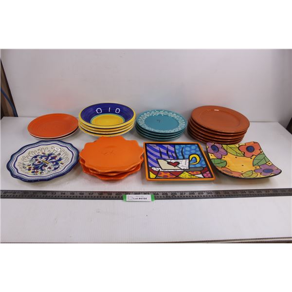 Assorted Ceramic Dishes (Artisan, Pier1, Hometrends, Britto, Law)