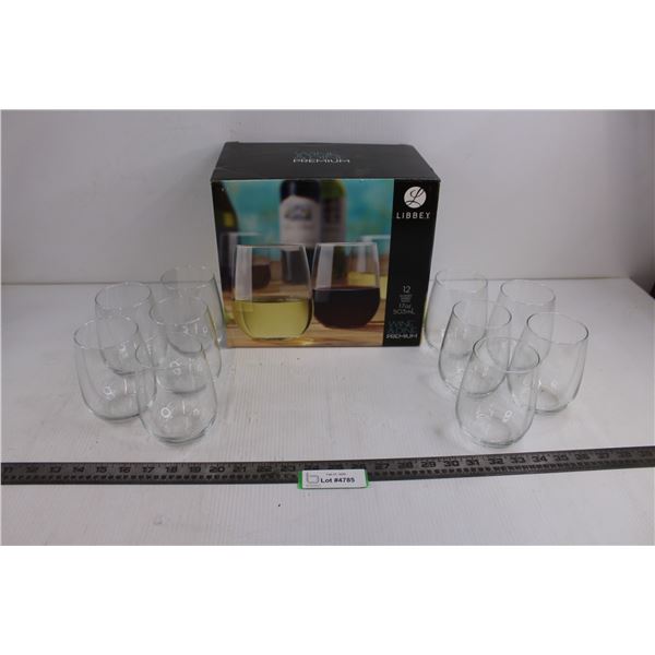 Libbey Set of 10 Stemless Wine Glasses