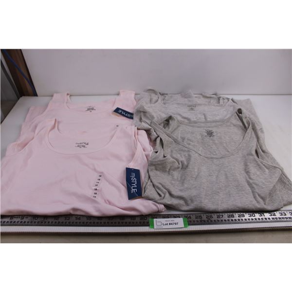 (4) Athletic Tops - 1XL & 2XL Sizes (myStyle, George) All Appear Unused