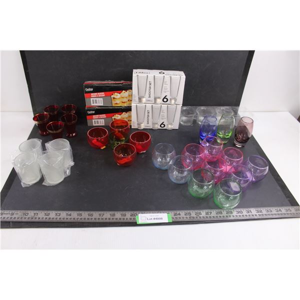 Assorted Glasses & Votives, Candle Holders - Some NIB