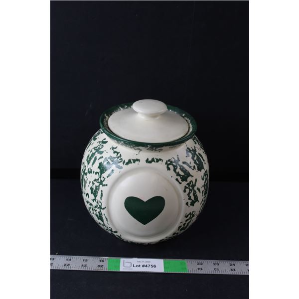 Earthenware Cookie Jar 9" Tall
