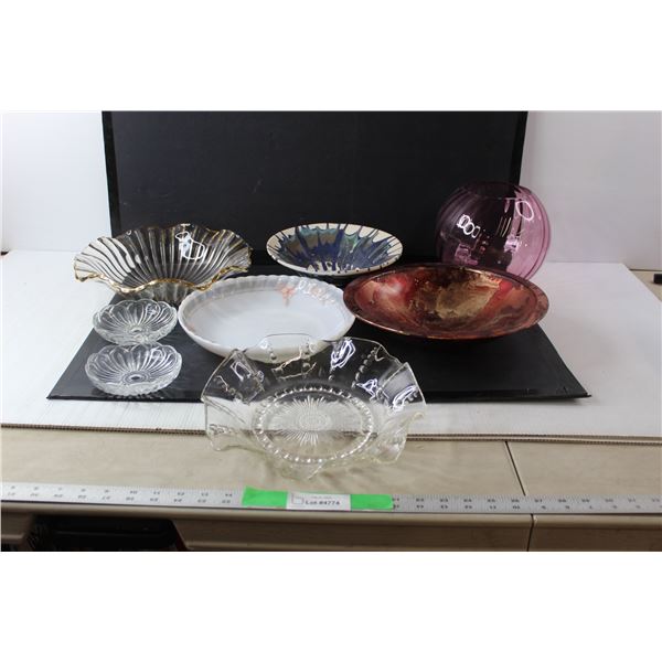 Glass Bowl, Trays, Ceramic Bowl, Misc.