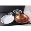 Image 2 : Glass Bowl, Trays, Ceramic Bowl, Misc.