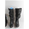 Image 2 : (2) Pairs of Faux Leather High Ladies Boots - Size 8B