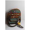 Image 2 : Suede Moccasins - Size 7/8 and Indigenous Print Backpack