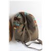 Image 3 : Suede Moccasins - Size 7/8 and Indigenous Print Backpack