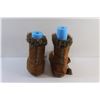 Image 6 : Suede Moccasins - Size 7/8 and Indigenous Print Backpack