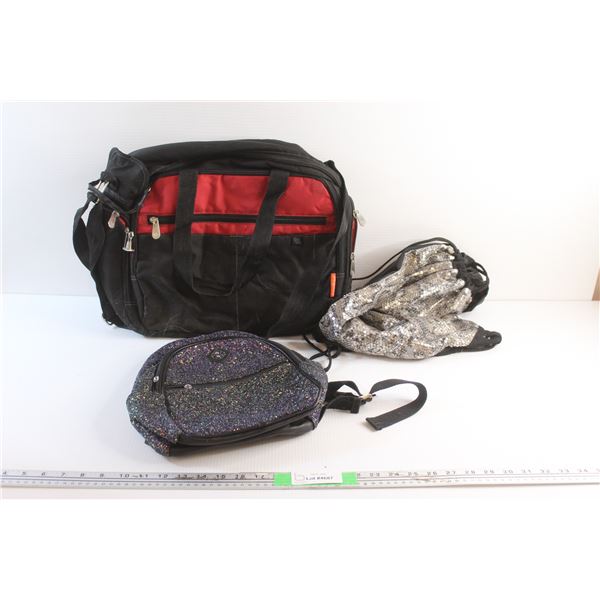 Fisher Price Bag, Adidas Sport Bag and Miniature Backpack