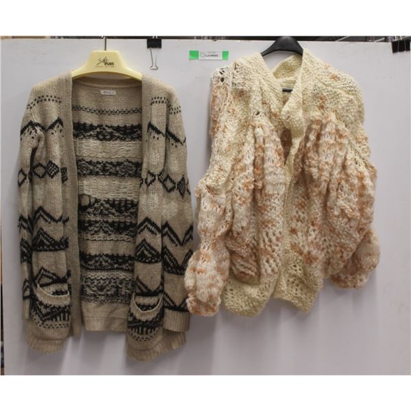 (2) Knit Cardigans - Size L