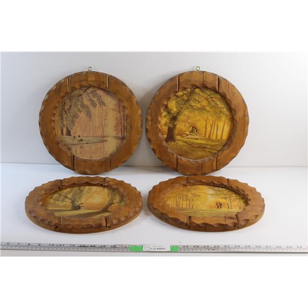 (4) 13'' Framed Date in the Woods Art Prints