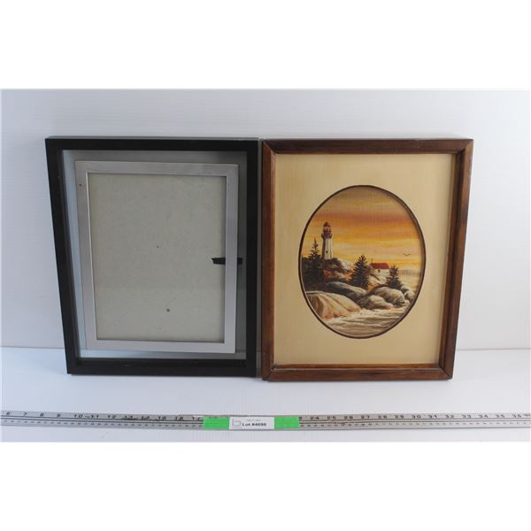 Photo Frame 15'' x 12'' and Framed Lighthouse View Art Painting 15'' x 12''