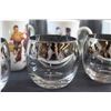 Image 3 : (6) Silver Ombre Glass Cups, (4) Christmas Norman Rockwell Ceramic Mugs and (6) Glass Cups