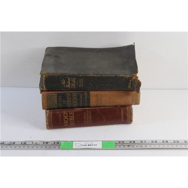 (2) Holy Bibles and The Life of Andrew Jackson Book