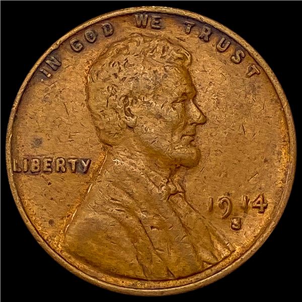 1914-S Wheat Cent NEARLY UNCIRCULATED