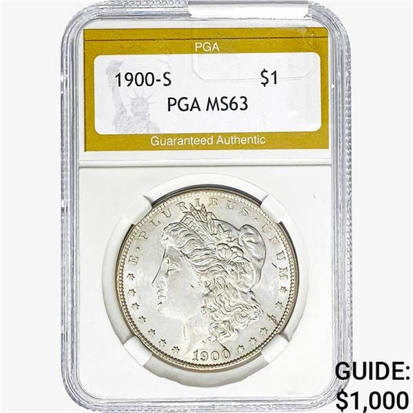 1900-S Morgan Silver Dollar PGA MS63