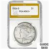 Image 1 : 1926-D Silver Peace Dollar PGA MS63+
