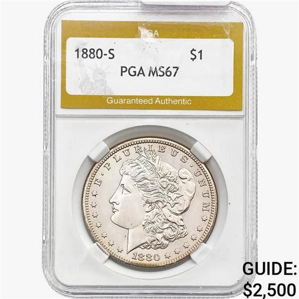 1880-S Morgan Silver Dollar PGA MS67