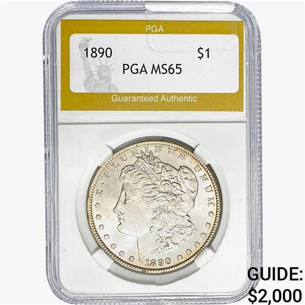 1890 Morgan Silver Dollar PGA MS65