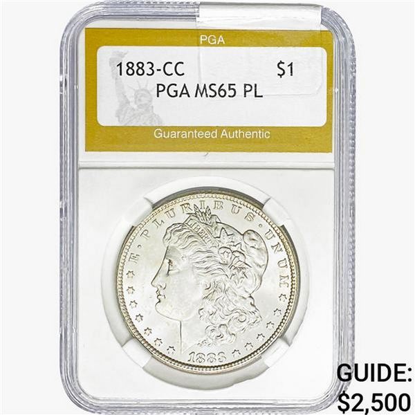 1883-CC Morgan Silver Dollar PGA MS65 PL