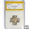 Image 1 : 1913-D Buffalo Nickel PGA MS64+ Type 2