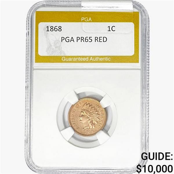 1868 Indian Head Cent PGA PR65 RED
