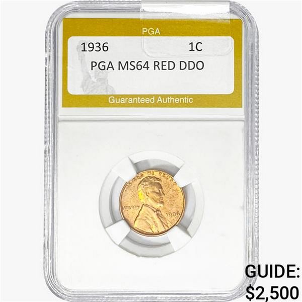 1936 Wheat Cent PGA MS64 RED DDO