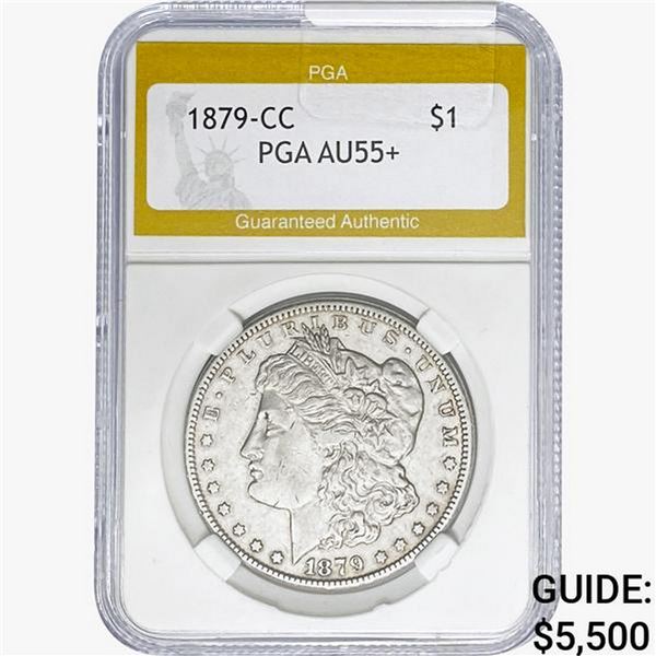 1879-CC Morgan Silver Dollar PGA AU55+