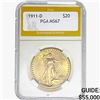 Image 1 : 1911-D $20 Gold Double Eagle PGA MS67
