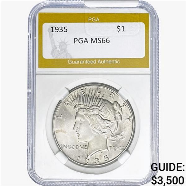 1935 Silver Peace Dollar PGA MS66