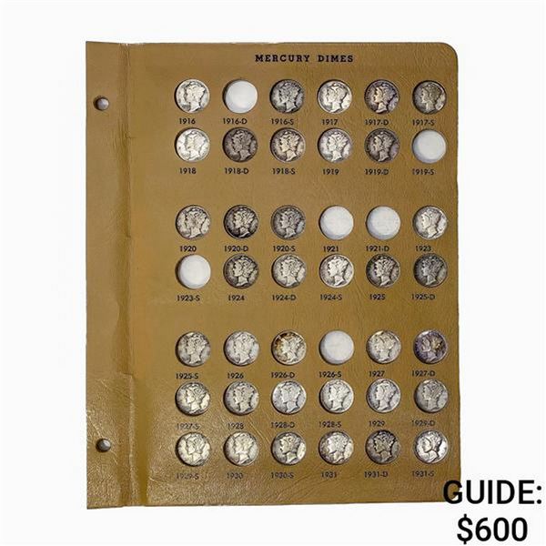 1916-1945 10C Mercury Album [71 Coins]