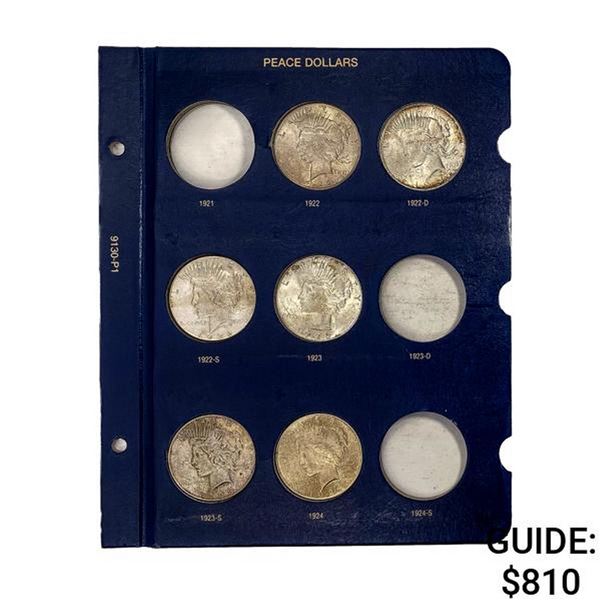 1922-1926 Peace $1 Album [8 coins]