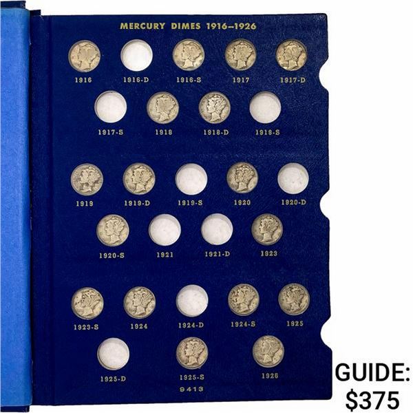 1916-1945 10C Mercury Album [59 coins]