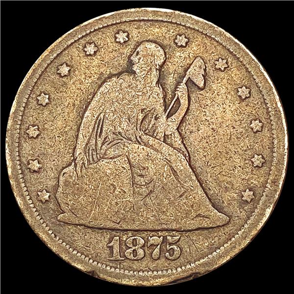 1875-CC Twenty Cent Piece NICELY CIRCULATED