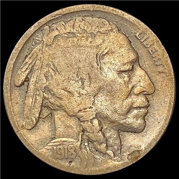 1918-S Buffalo Nickel LIGHTLY CIRCULATED