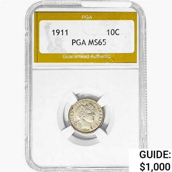 1911 Barber Dime PGA MS65