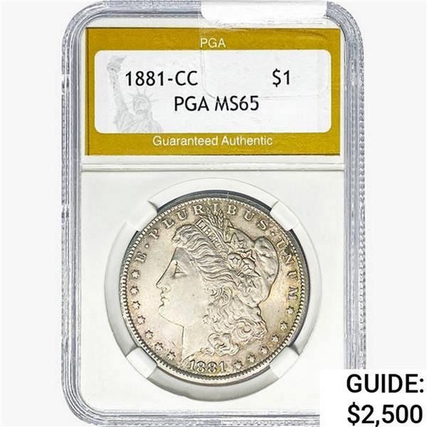 1881-CC Morgan Silver Dollar PGA MS65