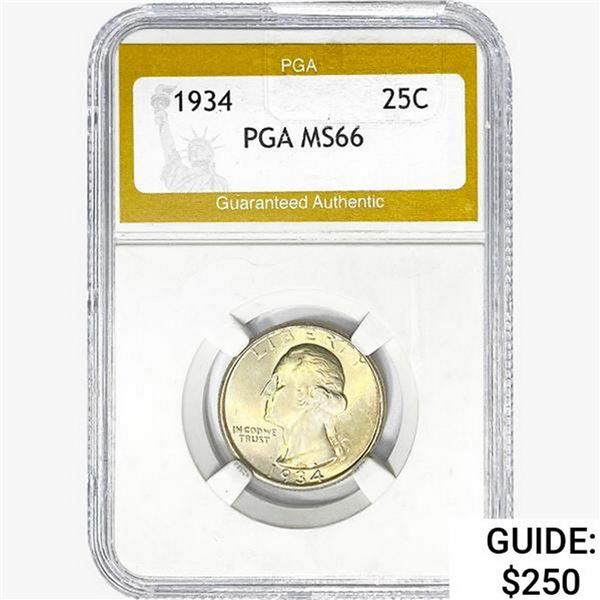 1934 Washington Silver Quarter PGA MS66