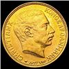 Image 1 : 1917 Denmark 10 Kr .1296oz AGW CLOSE UNC