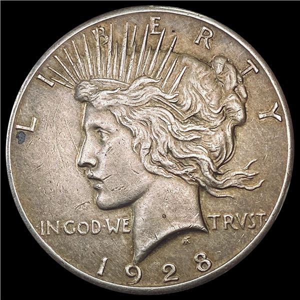 1928 Silver Peace Dollar NEARLY UNCIRCULATED
