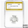 Image 1 : 1918-D Mercury Silver Dime PGA MS64 FSB