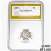 1831 Capped Bust Half Dime PGA MS66 PL