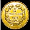 Image 2 : 1878 $3 Gold Piece CHOICE AU