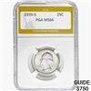 Image 1 : 1939-S Washington Silver Quarter PGA MS66
