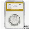 Image 1 : 1892 Barber Half Dollar PGA MS63+