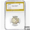 Image 1 : 1937 Buffalo Nickel PGA MS67