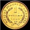 Image 2 : 1851 Rare Gold Dollar UNCIRCULATED